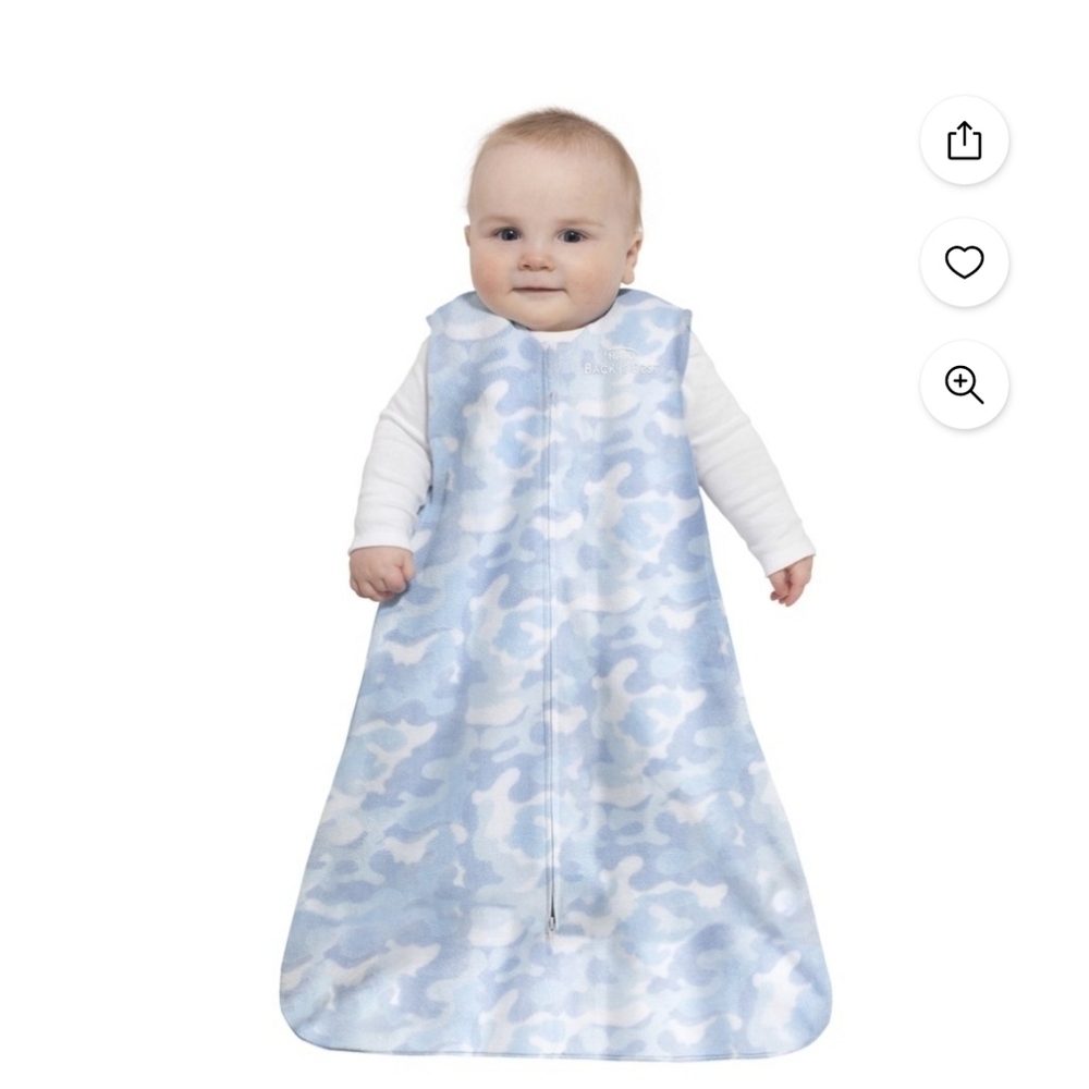 NWT Halo Blue Camo Back Is Best Baby SleepSack Wearable Blanket~sz Medium